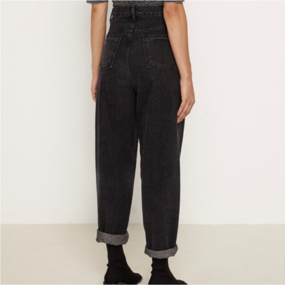 Oak + Fort High Rise Barrel Leg Jean Blue size Medium - Picture 5 of 15